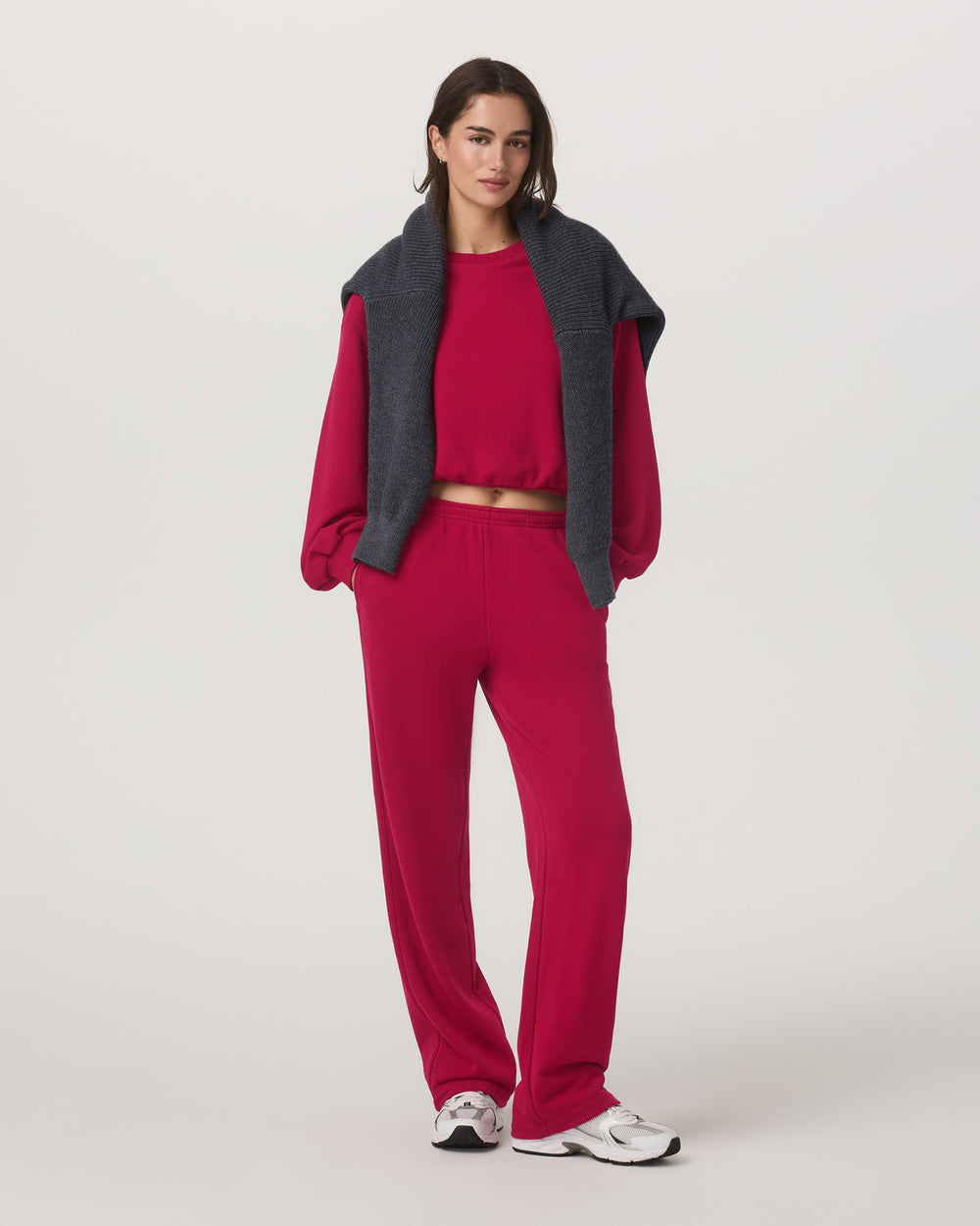 Vuori Sedona Bubble Crew Women's Strawberry Pullover Crewneck