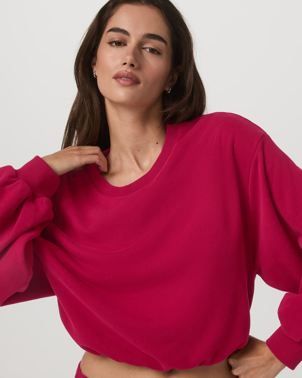 Vuori Sedona Bubble Crew Women's Strawberry Pullover Crewneck