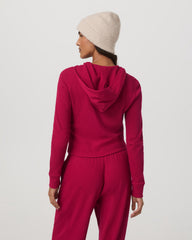 Vuori Waffle Full Zip Hoodie Women's Strawberry Hoodie