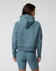 Vuori Restore Half Zip Hoodie Women's Smoke Blue Hoodie