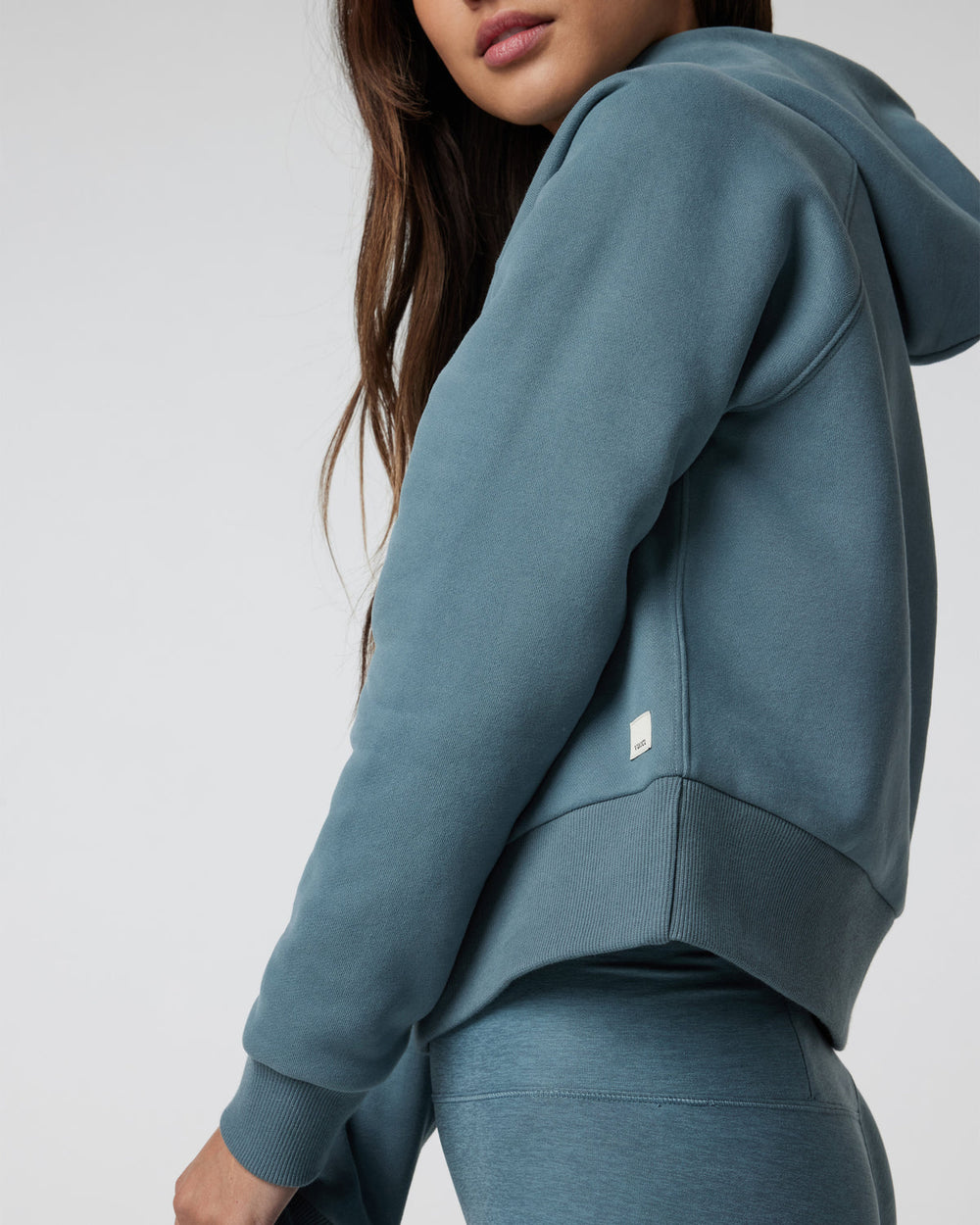 Vuori Restore Half Zip Hoodie Women's Smoke Blue Hoodie