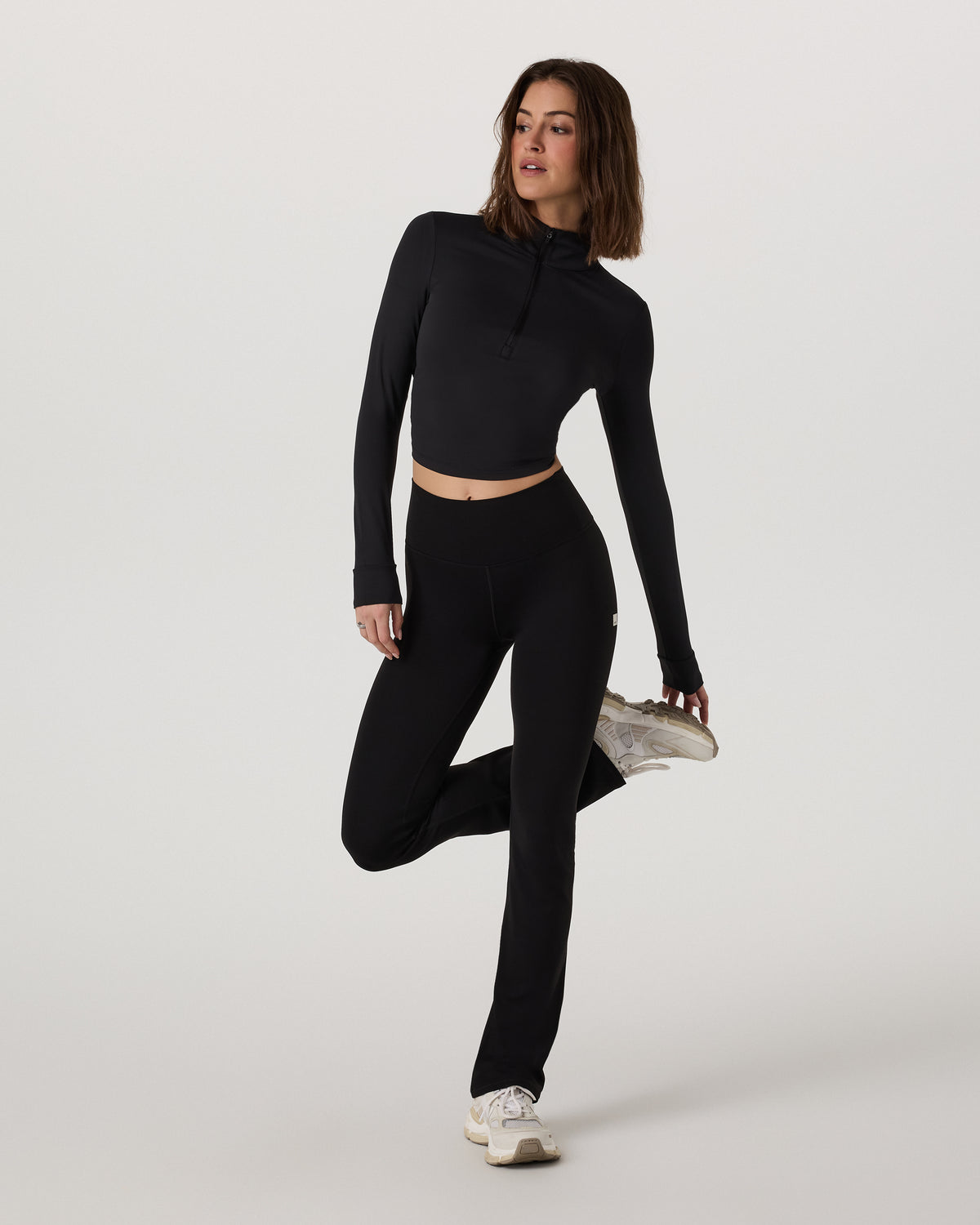 Vuori Studio Half Zip Women's Black Workout Jacket