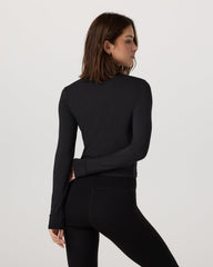 Vuori Studio Half Zip Women's Black Workout Jacket