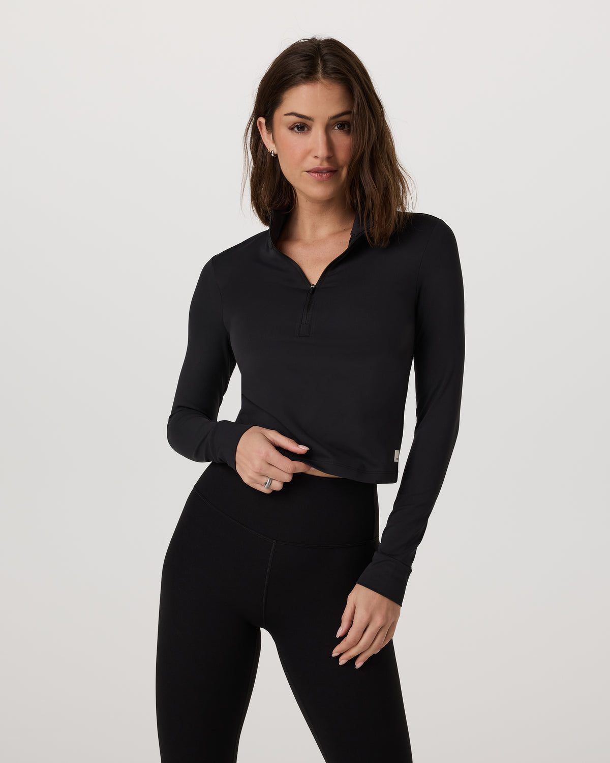 Vuori Studio Half Zip Women's Black Workout Jacket