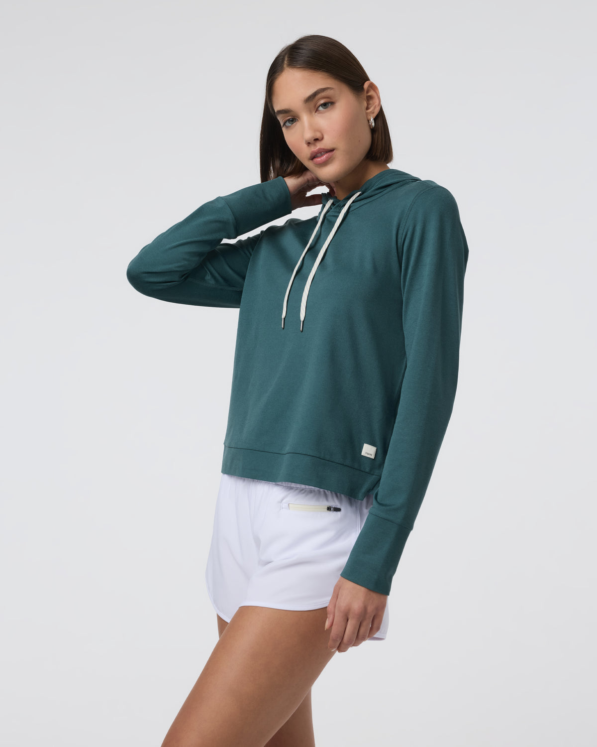 Vuori Halo Essential Hoodie Moss Heather Pullover