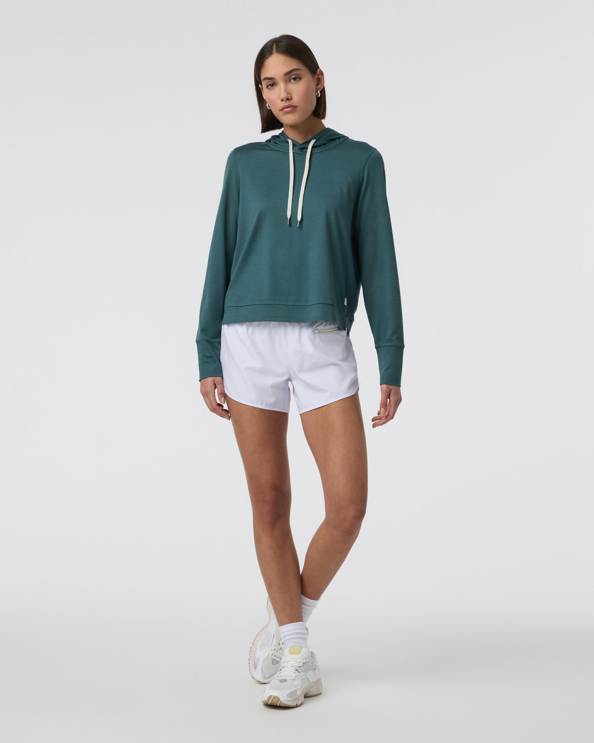 Vuori Halo Essential Hoodie Moss Heather Pullover