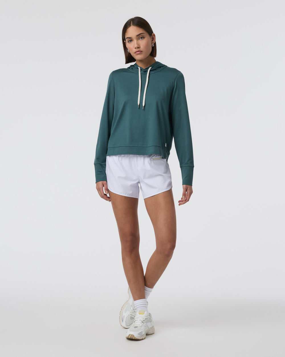 Vuori Halo Essential Hoodie Moss Heather Pullover