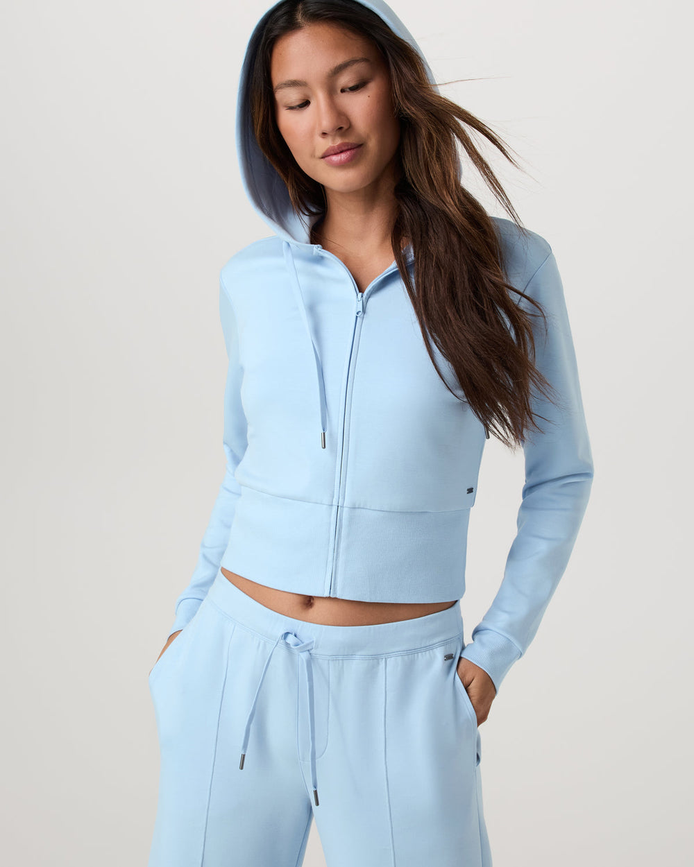 Vuori Compose Full Zip Hoodie Women's Crystal Blue Jacket