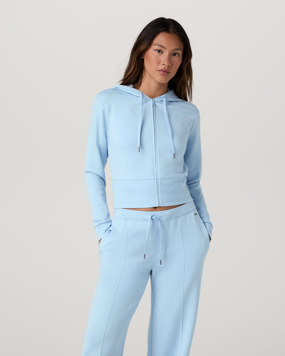 Vuori Compose Full Zip Hoodie Women's Crystal Blue Jacket