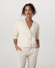Vuori Sedona Cardigan Women's Bone Button-Down Sweater