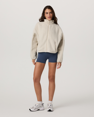 Vuori Alpine Jacket Women's Cozy Fleece Jacket in Bone
