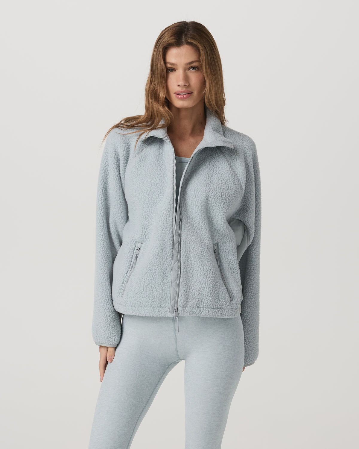 Vuori Alpine Jacket Women's Cozy Fleece Jacket in Blue Haze