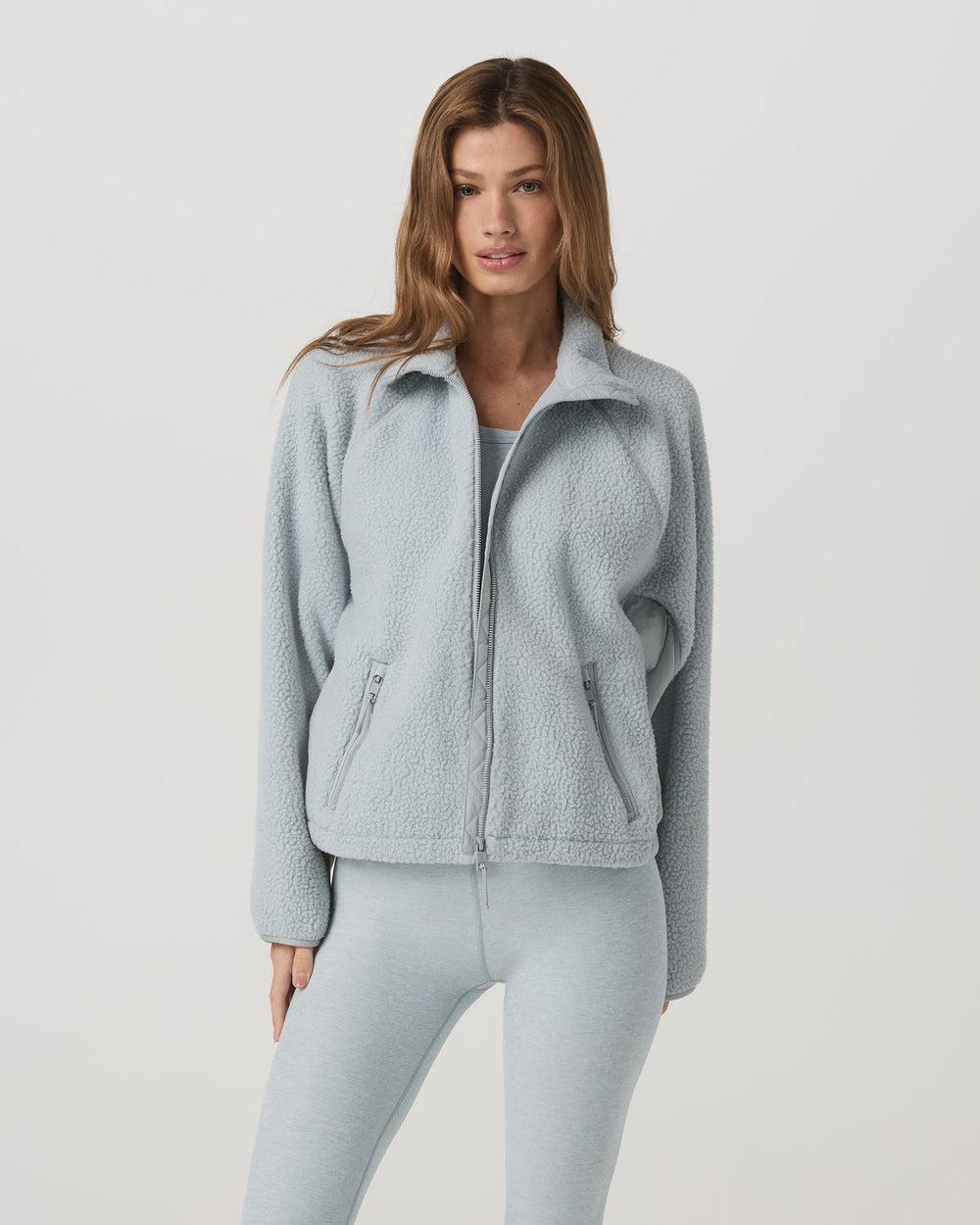 Vuori Alpine Jacket Women's Cozy Fleece Jacket in Blue Haze