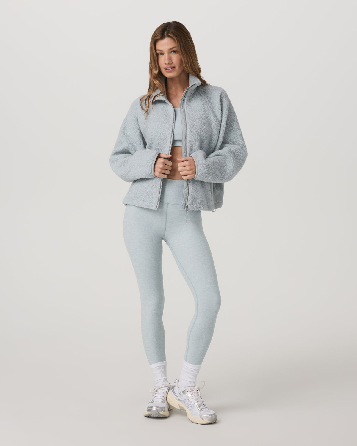 Vuori Alpine Jacket Women's Cozy Fleece Jacket in Blue Haze