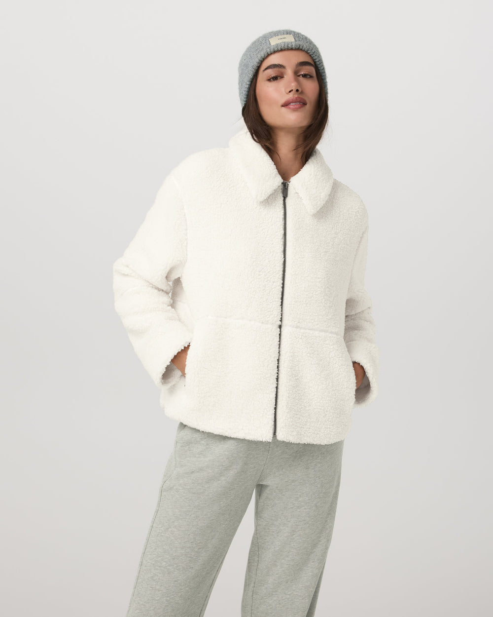 Vuori Lou Full Zip Jacket Women's Marshmallow Fleece Jacket