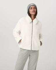 Vuori Lou Full Zip Jacket Women's Marshmallow Fleece Jacket