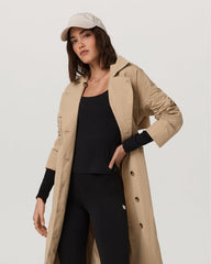 Vuori Rhodes Trench Coat Classic Women's Khaki Trench