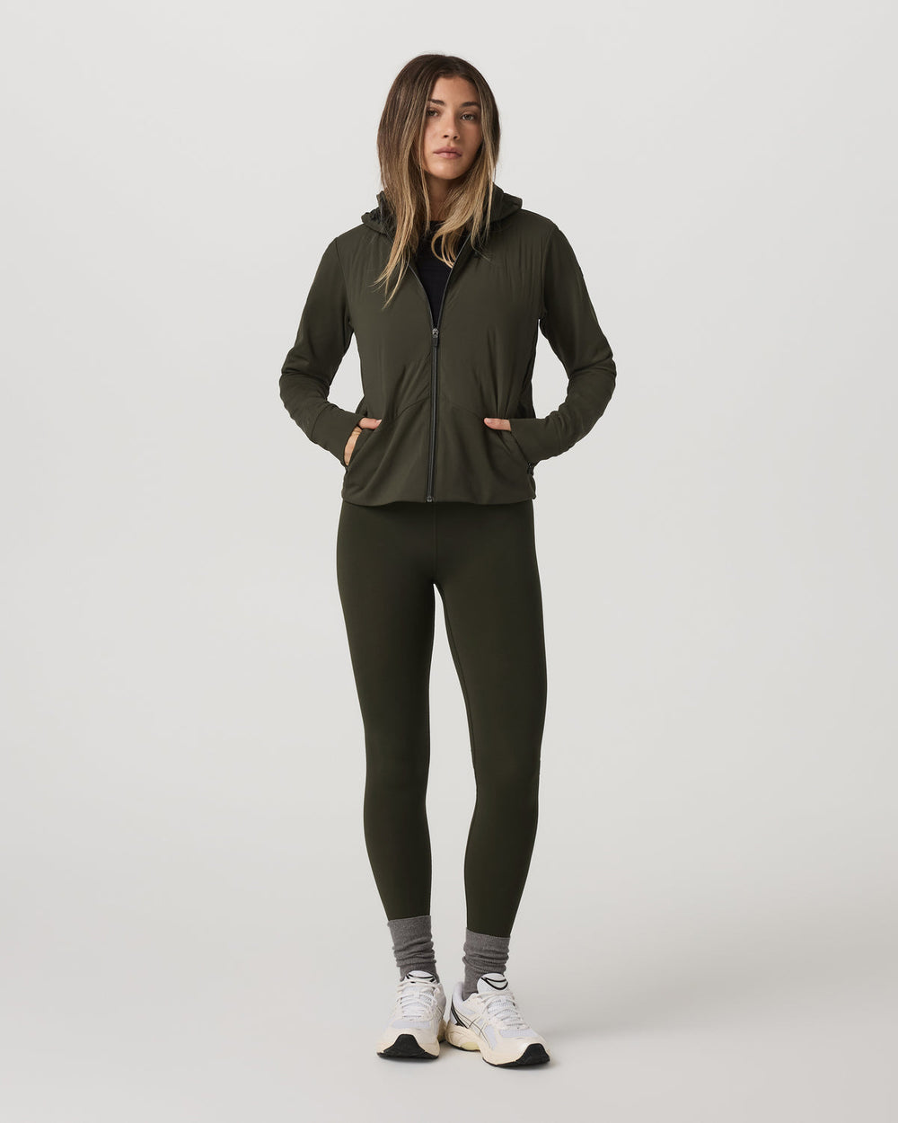Vuori Chilled Out Full Zip Women's Olive Training Jacket