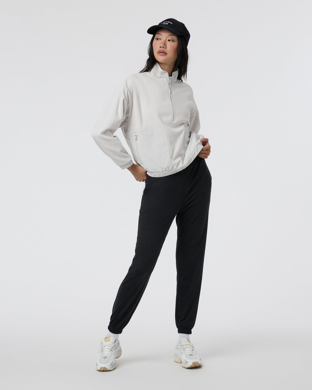 Vuori Women's Aspen Half Zip Salt Fleece Pullover