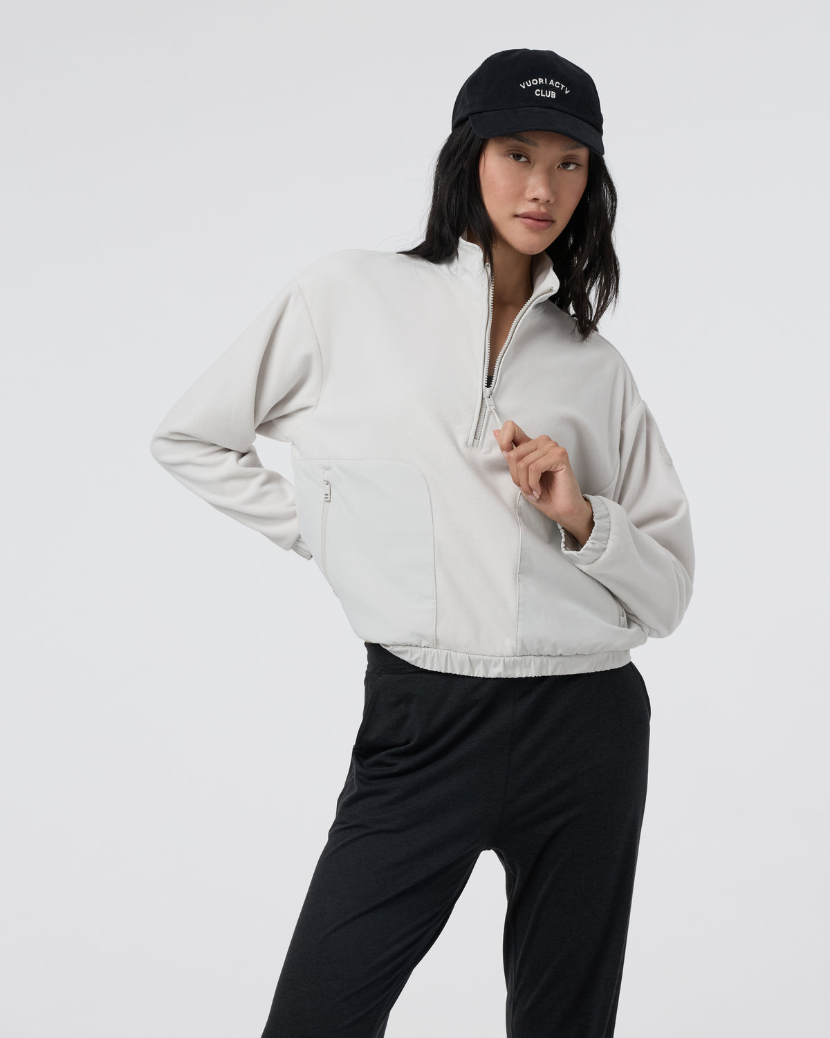 Vuori Women's Aspen Half Zip Salt Fleece Pullover
