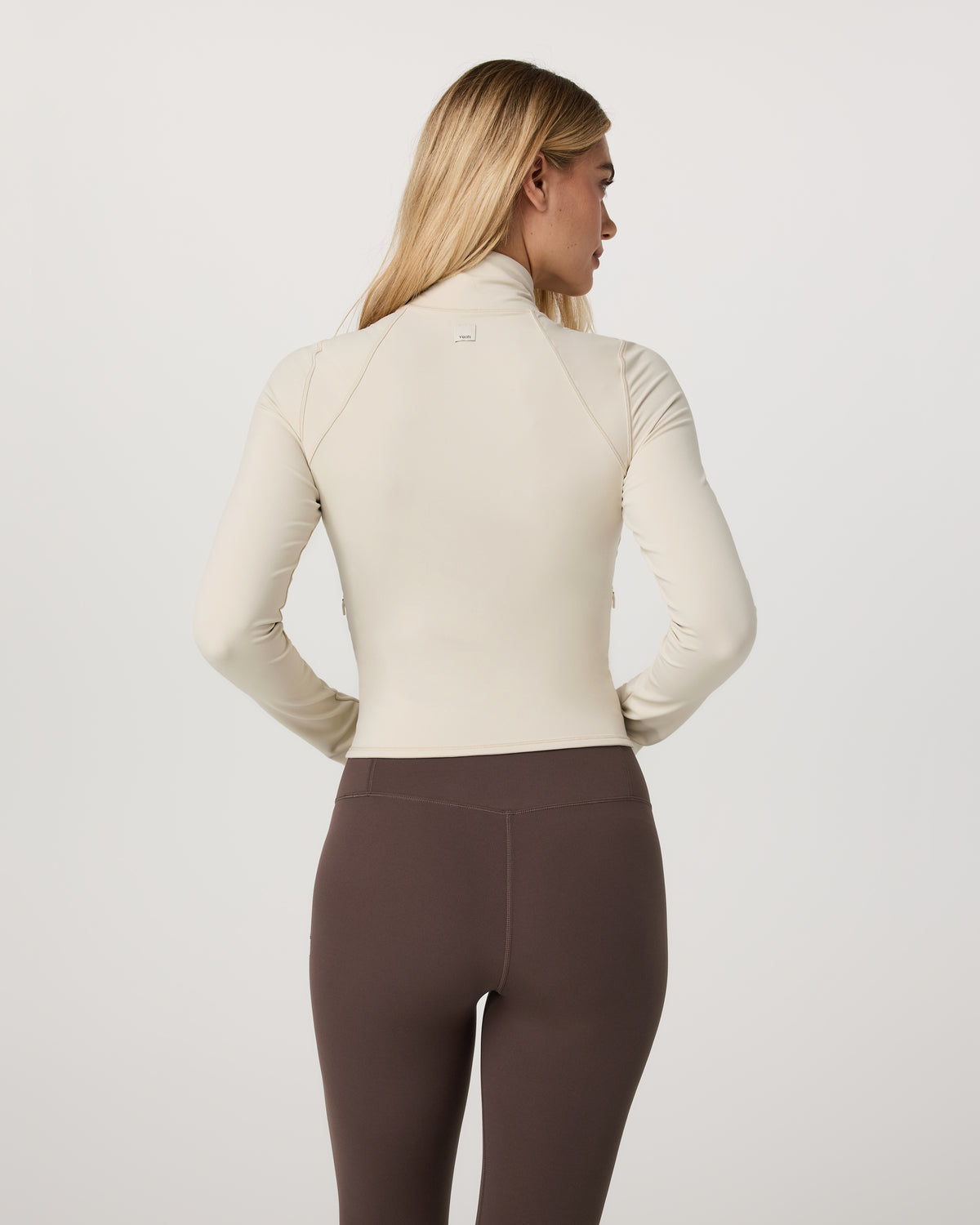 Vuori Vuori AllTheFeels™ Full Zip Women's Bone Fitness Jacket