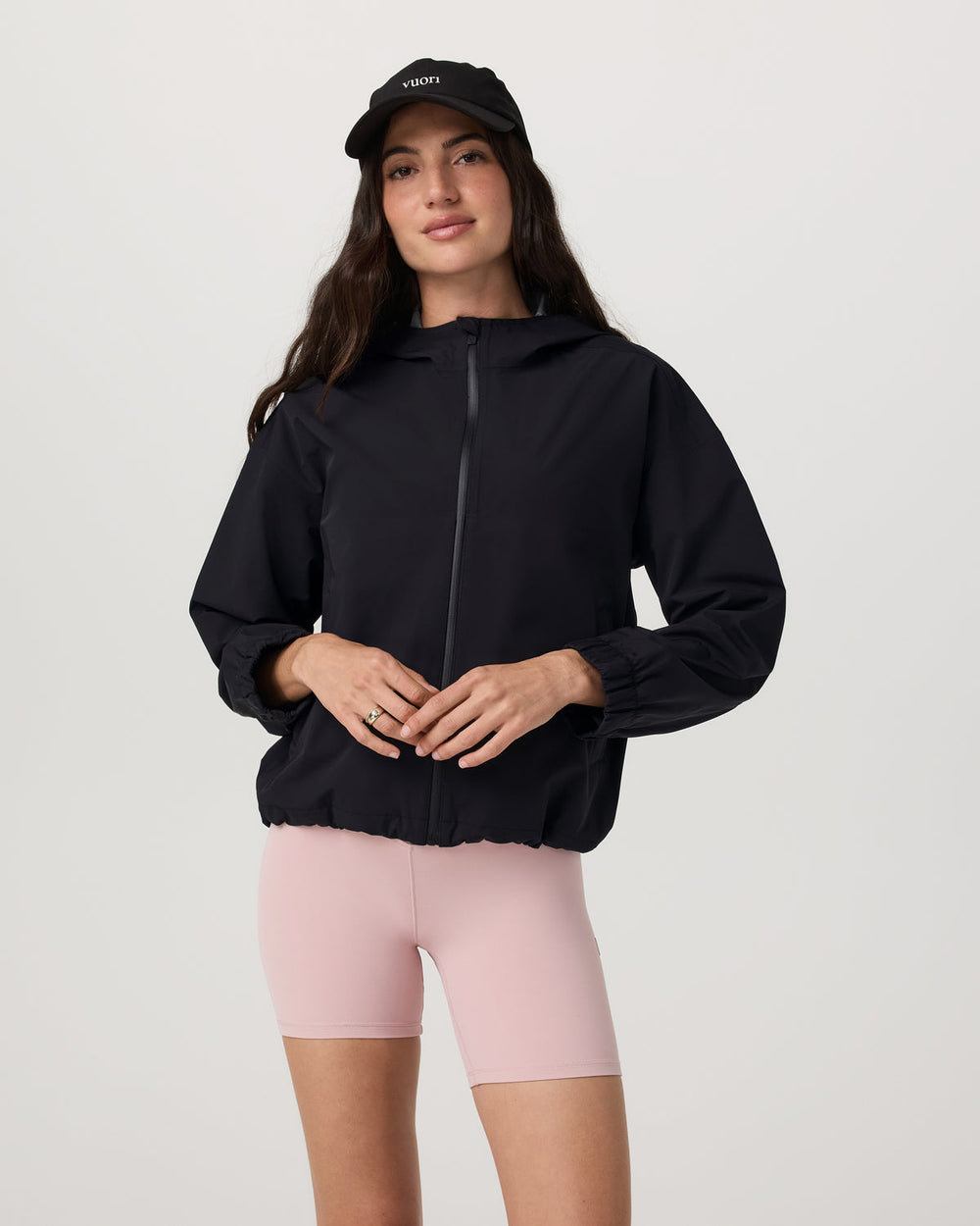 Vuori Nomadic Packable Rain Shell Women's Black Jacket
