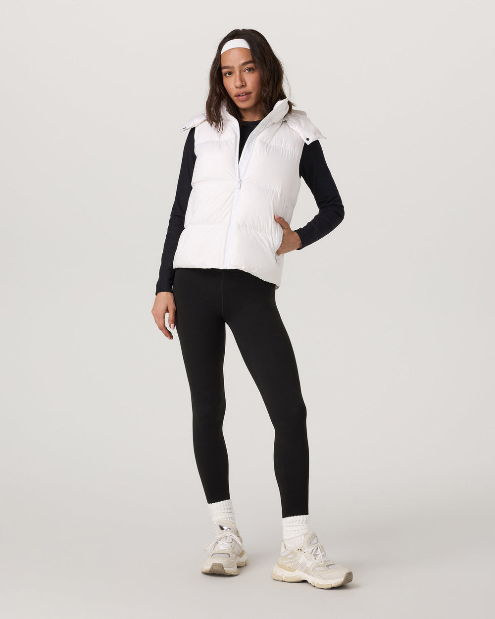 Vuori Alta Down Vest Women's White Sleeveless Vest