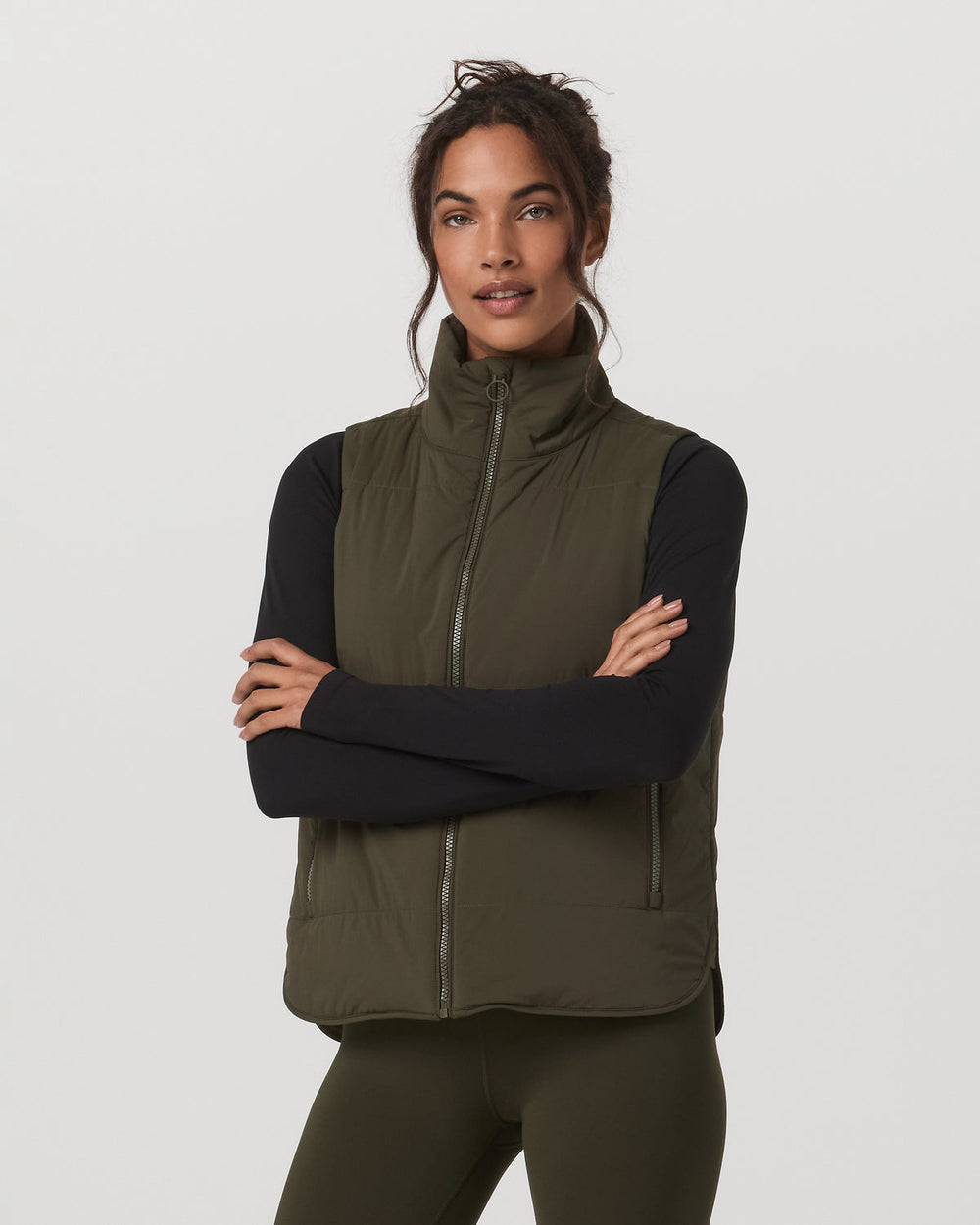Vuori Canyon Insulated Vest Women's Olive Lightweight Vest
