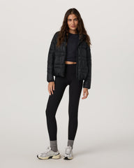 Vuori Women's Coordinate Packable Down Jacket Black Zip Up