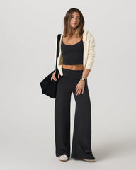 Vuori Halo Easy Wideleg Pant - Long Women's Solid Black Pants