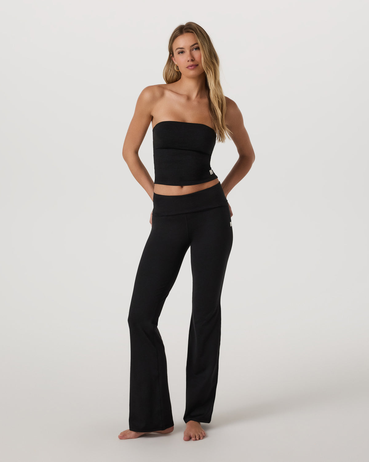 Vuori Halo Foldover Pant Black Heather