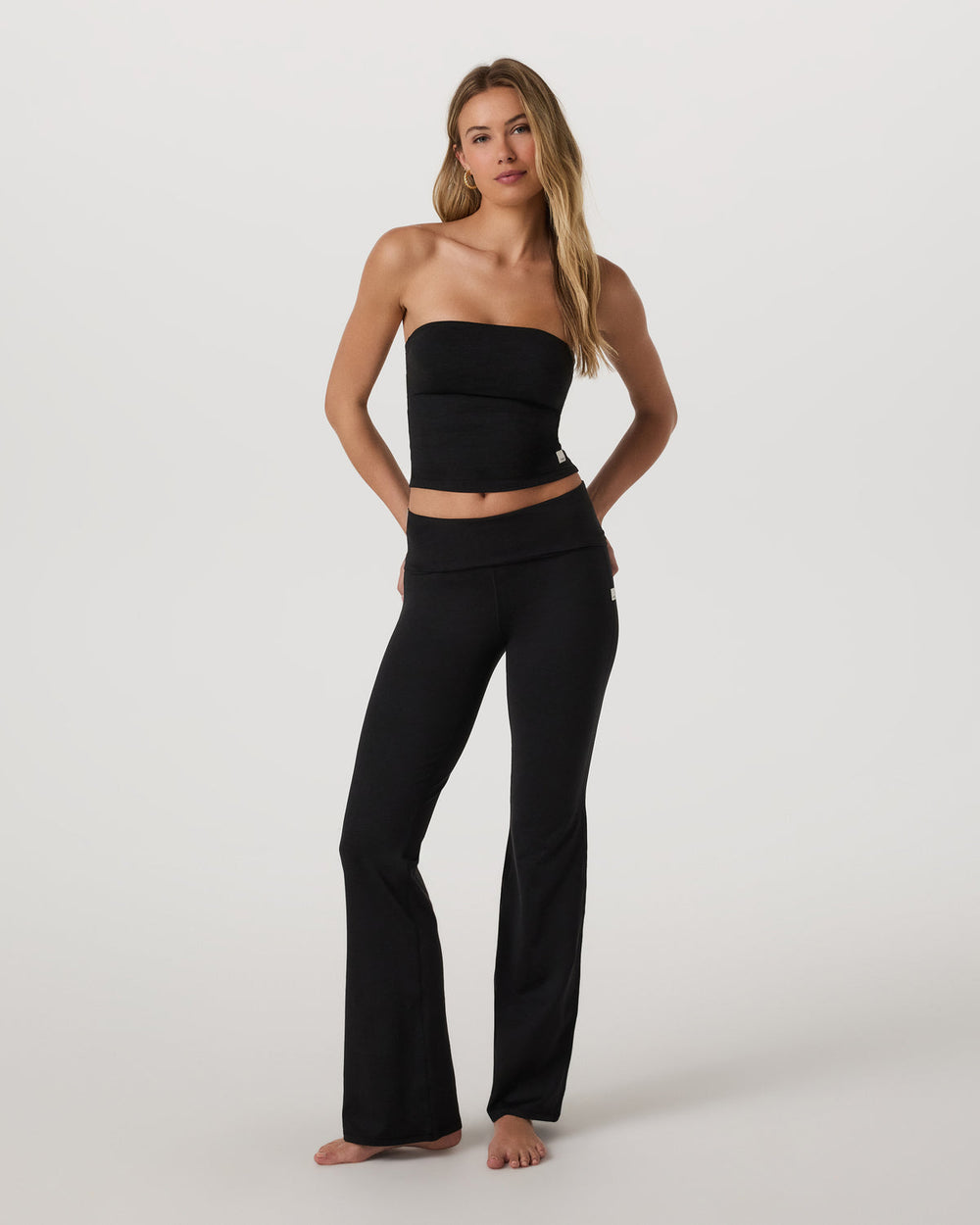 Vuori Halo Foldover Pant Black Heather