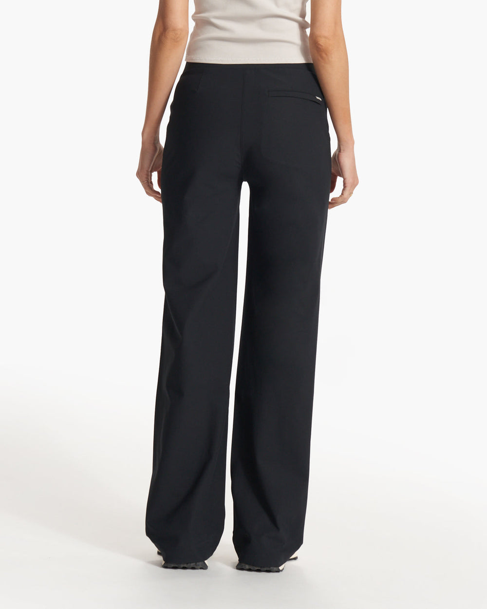 Vuori Women's Meta Wideleg Black Tailored Pants