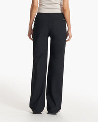 Vuori Women's Meta Wideleg Black Tailored Pants