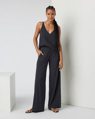 Vuori Villa Wideleg - Long Black Tall Wide Leg Pants