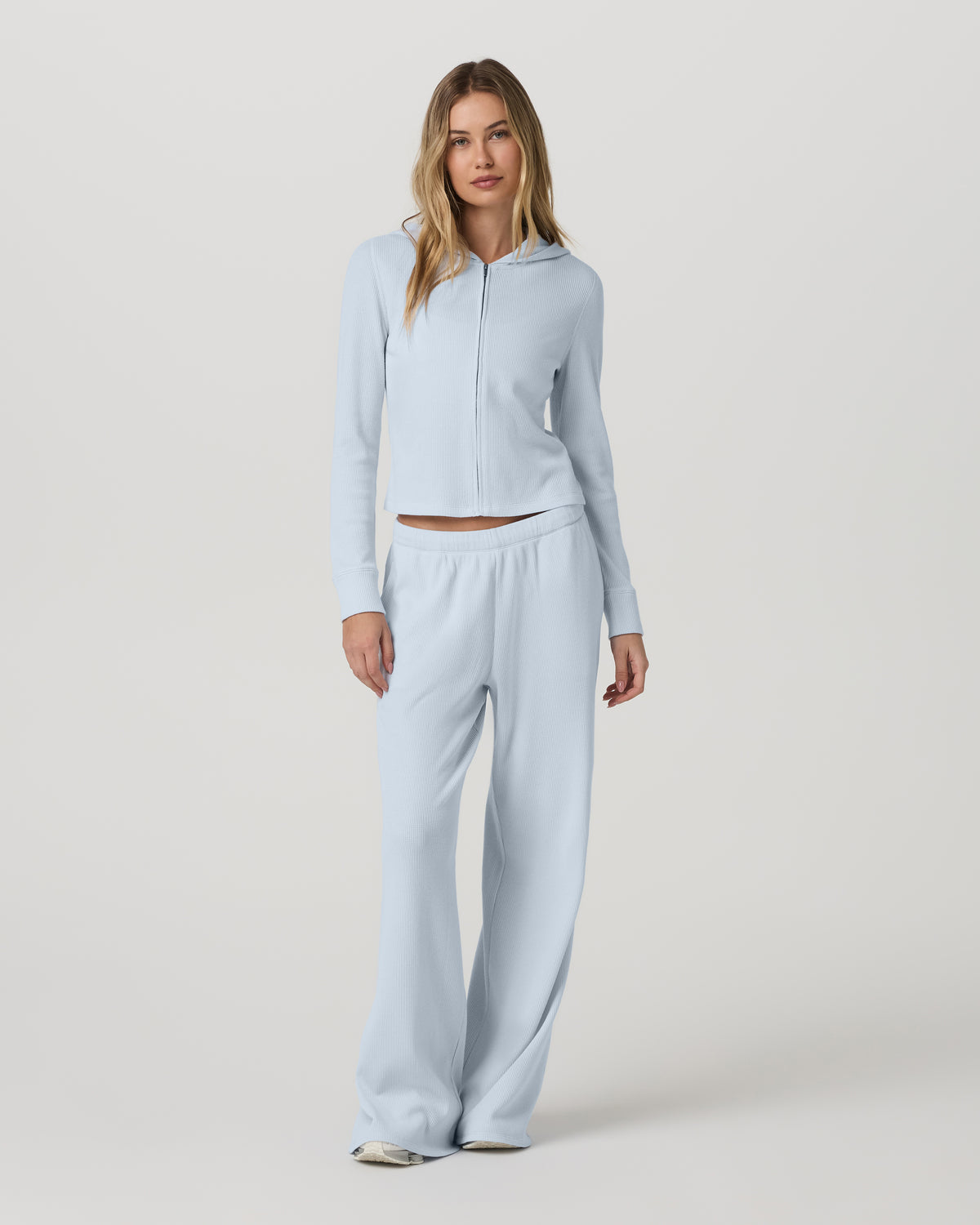 Vuori Waffle Wideleg Pant Women's Soft Sky Waffle Knit Pants