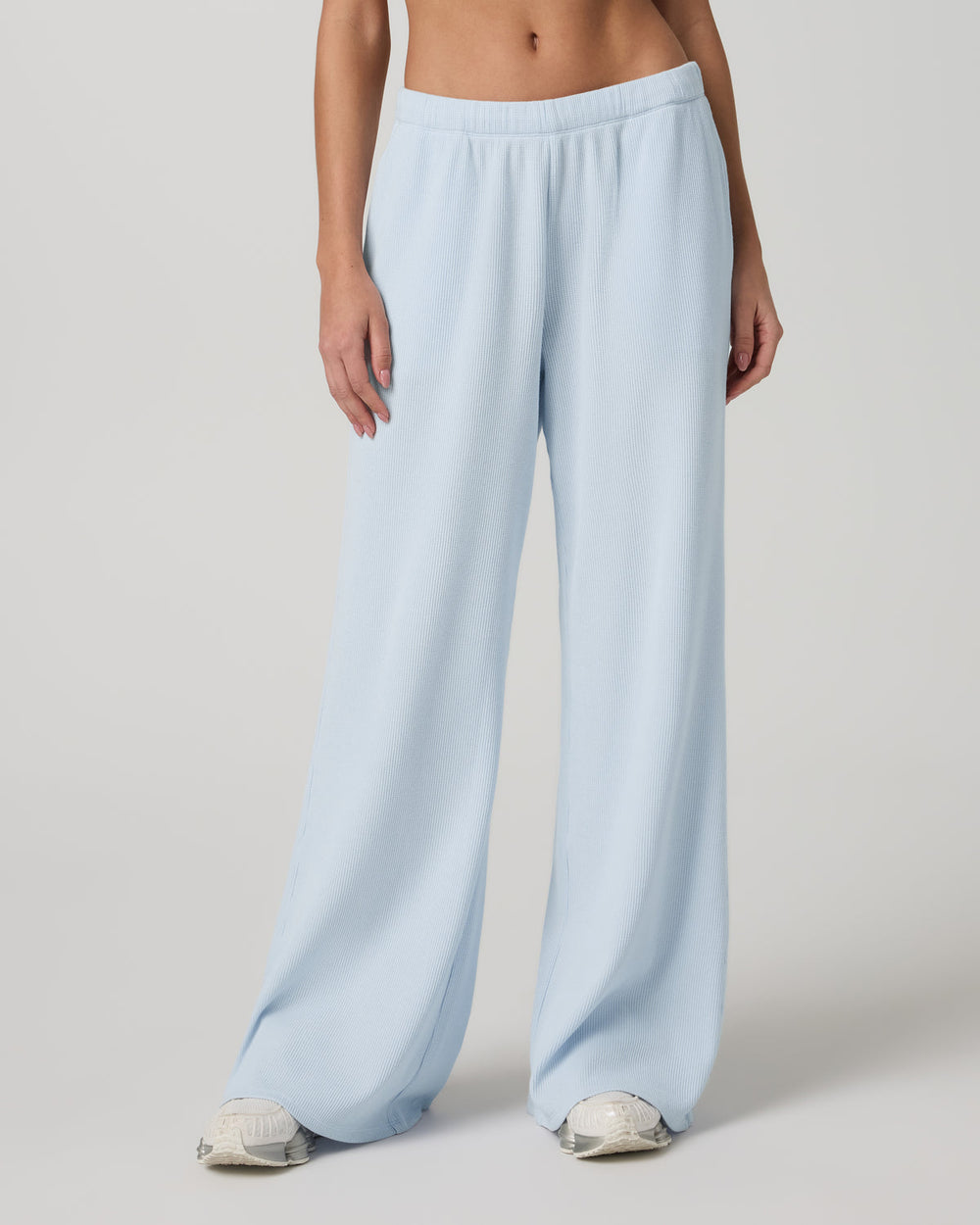 Vuori Waffle Wideleg Pant Women's Soft Sky Waffle Knit Pants