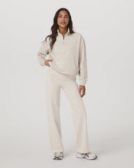 Vuori Granite Foldover Straight Leg Women's Oatmeal Heather Pant