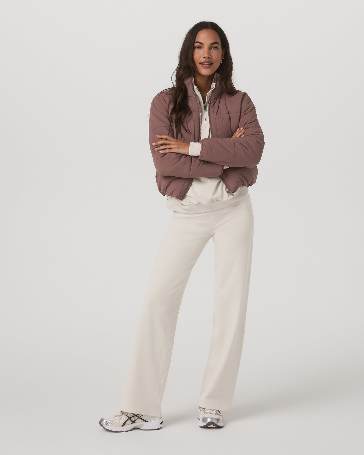 Vuori Granite Foldover Straight Leg Women's Oatmeal Heather Pant