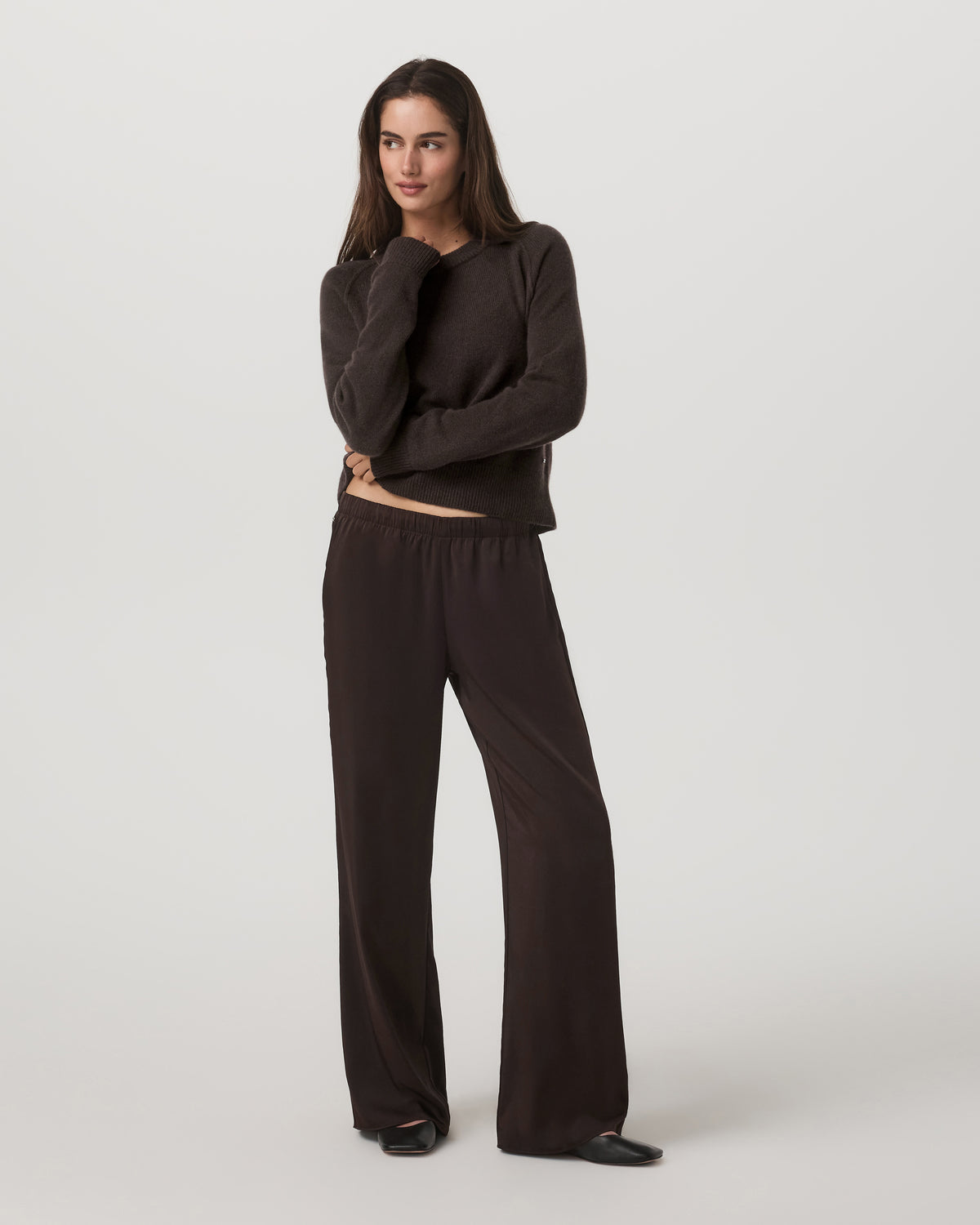 Vuori Nova Satin Wideleg Pant Women's Dark Java Pants