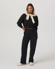 Vuori Women's Restore Straight Leg Sweatpant Washed Black