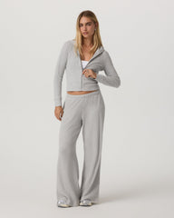 Vuori Waffle Wideleg Pant - Short Women's Light Grey Pants