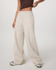 Vuori Women's Restore Ultra Wideleg Sweatpant Bone Heather