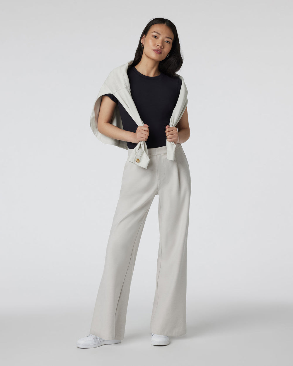 Vuori Elevation Trouser Ecru Heather High-Rise Pants