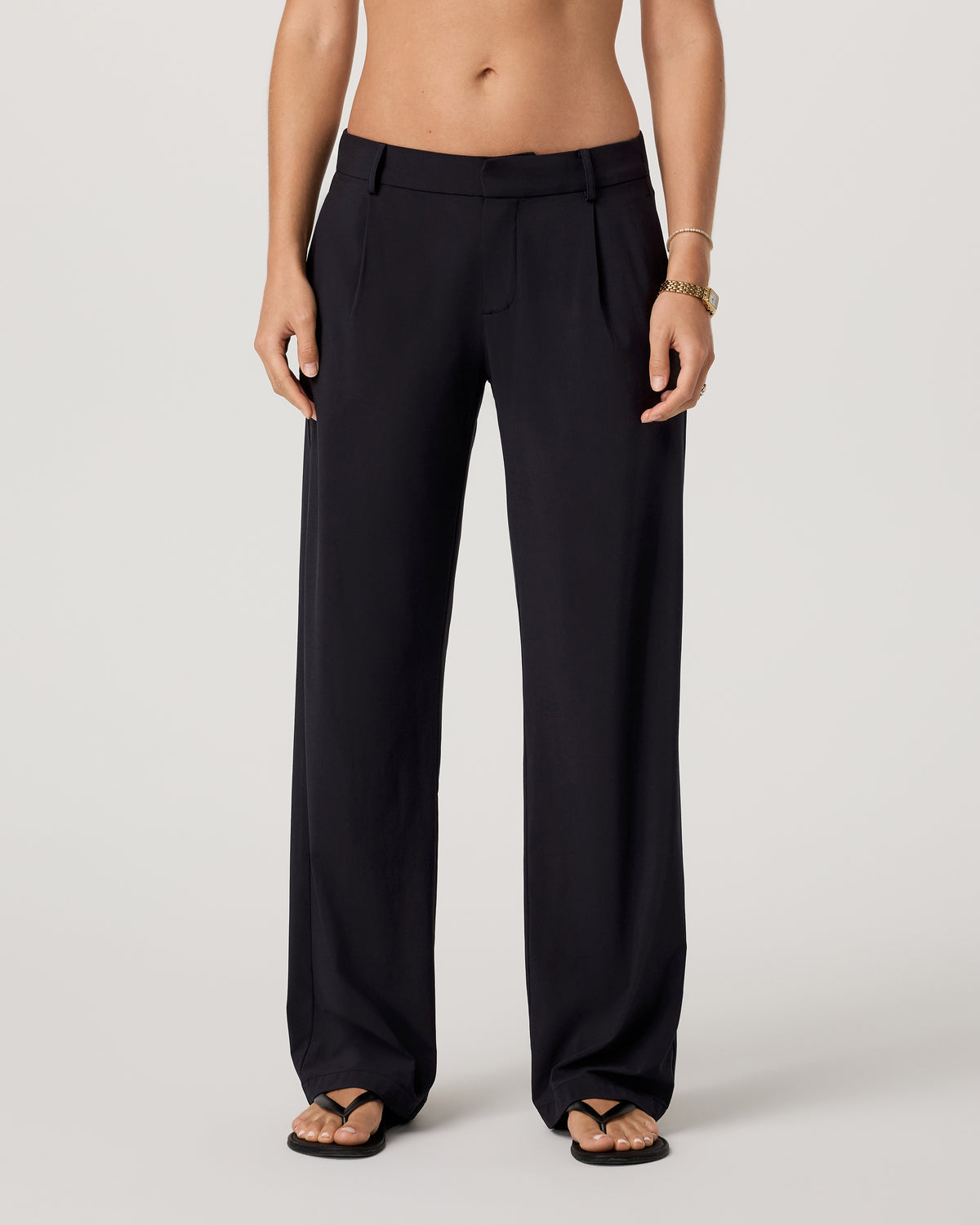 Vuori Villa Low Slung Trouser Women's Black Low-Rise Pants