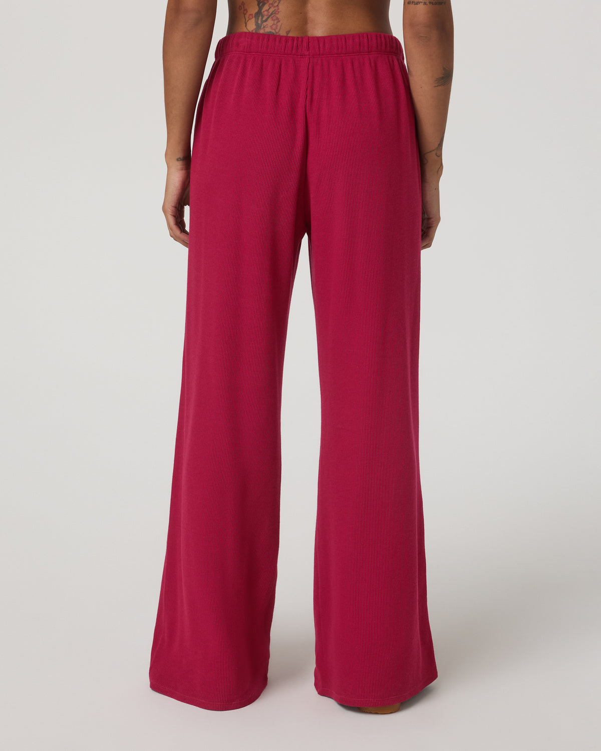 Vuori Waffle Wideleg Pant Women's Strawberry Waffle Knit Pant