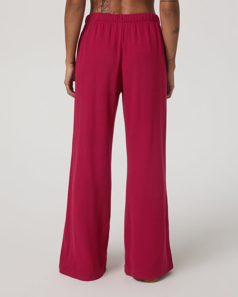 Vuori Waffle Wideleg Pant Women's Strawberry Waffle Knit Pant