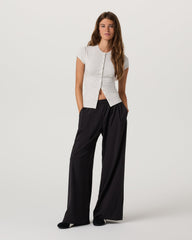Vuori Villa Vibes Wideleg Women's Black Ultra-Wide Leg Pants