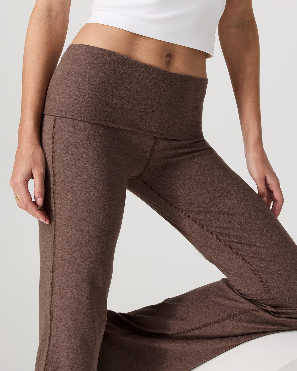 Vuori Halo Foldover Pant Chocolate Milk Heather
