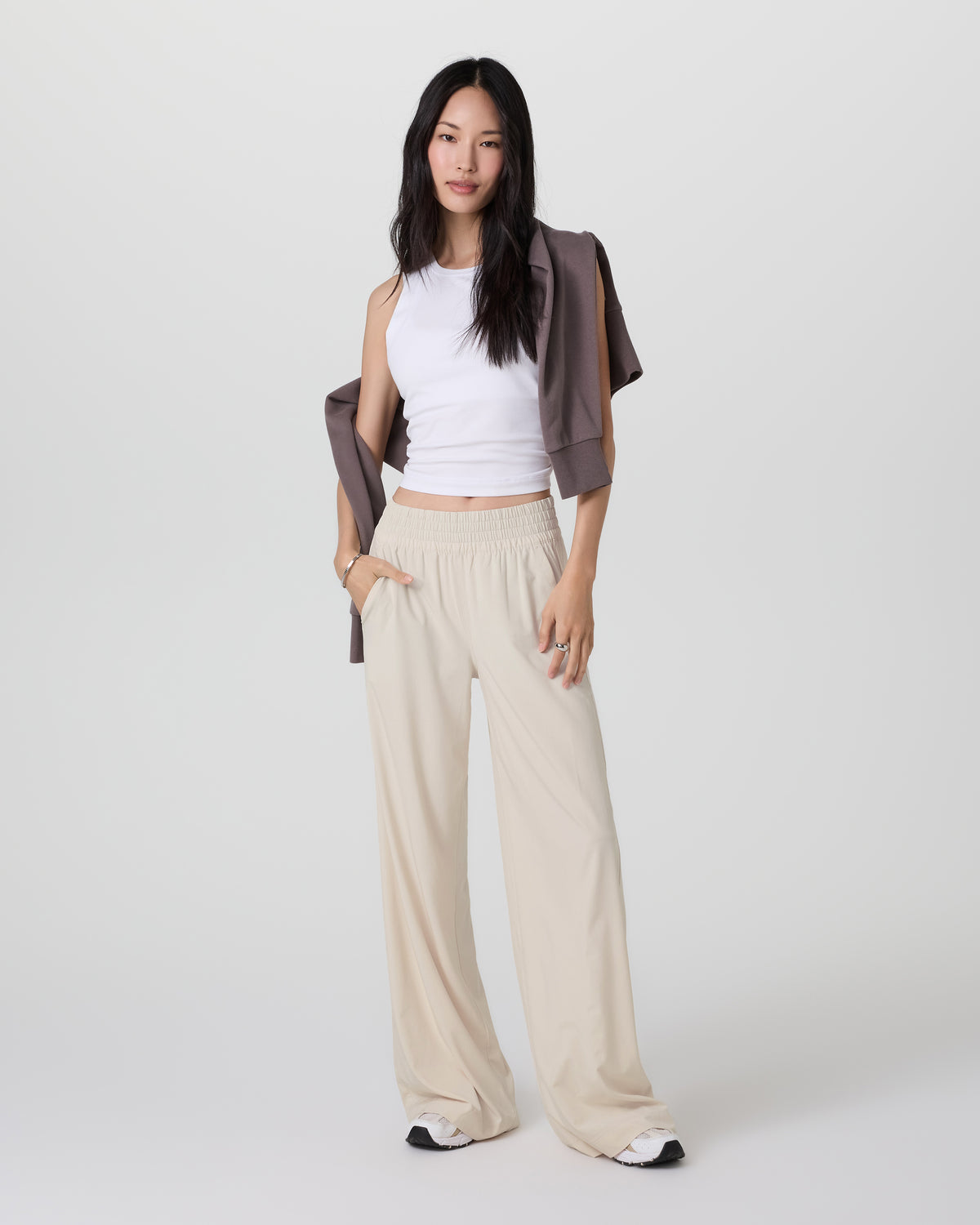 Vuori Villa Wideleg Pant - Long Women's Tall Milkweed Pants